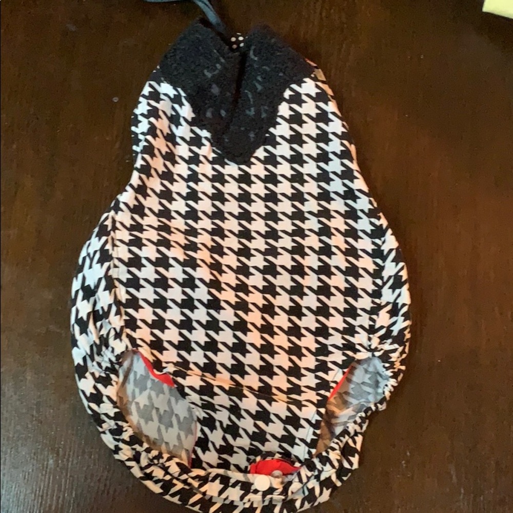 Houndstooth Bubble Onesie (0-3)